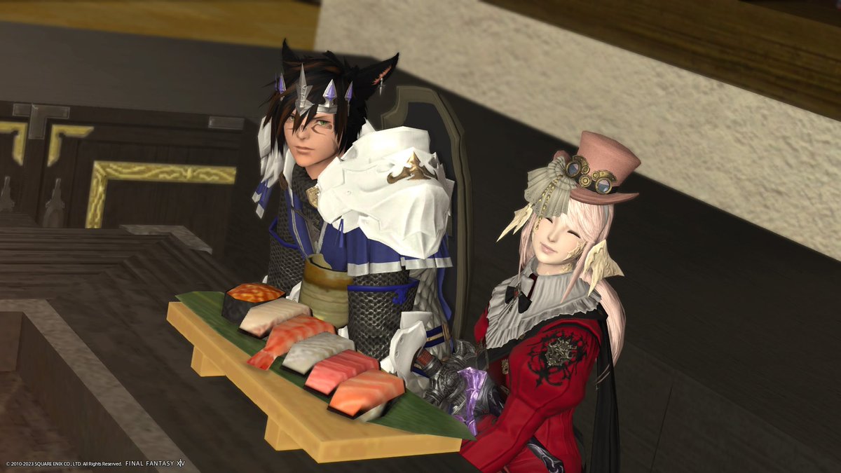 tortue1503's tweet photo. リア友とお寿司堪能しました！
#FF14 #FF14フレンド募集 https://t.co/EhRv4EFkgy