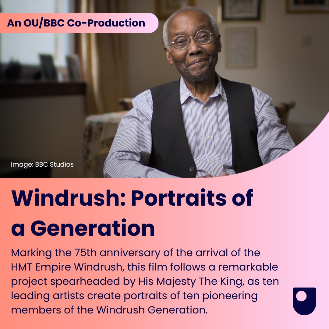 OU_FASS's tweet photo. Tonight at 19:45 on BBCTwo, landmark OU/BBC #Windrush: Portrait of a Generation - hear the experiences of 10 Windrush sitters as their portraits are painted by leading artists commissioned by the King for the Royal Collection for the 75th anniversary

https://t.co/gJbixSM22P https://t.co/cTtG5dYFQl