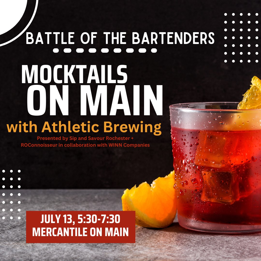 merconmain's tweet photo. Who's ready for #MocktailsOnMain? Sit back, relax, and let us treat you to an unforgettable evening at the #MercantileOnMain. 💫 Experience five non-alcoholic samples &amp; delicious food! ✨

July 13th, from 5:30 to 7:30. 🍸

@_NYKitchen
@AthleticBrewing

https://t.co/zkWZGTTGNy https://t.co/g02DGRcMHG
