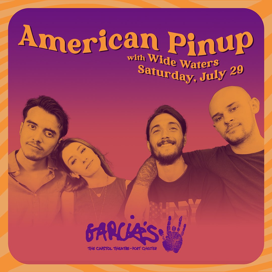 GarciasAtTheCap's tweet photo. 💥 ON SALE NOW! 💥 American Pinup shreds a night of dance-driven power-pop tunes with local rockers Wide Waters on SAT, JUL 29! Grab your tickets 🎫 now-->> https://t.co/bCauQlzGfE https://t.co/X20toxthq5