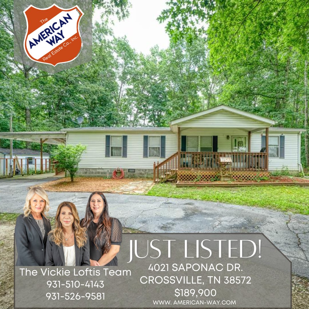 ‼️JUST LISTED‼️
Check out this new listing from The Vickie Loftis Team! 😍
zurl.co/rVZj 
📞931-526-9581
#AmericanWayRealEstate #CookevilleTN #TNRealEstate #justlisted #TheVickieLoftisTeamAmericanWayRealtors