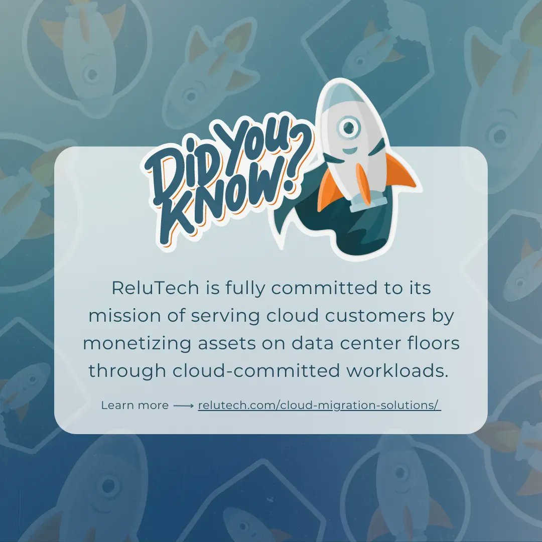 ReluTech is committed to empowering customers dedicated to cloud technology. Discover our comprehensive cloud migration solutions bit.ly/3eqqM1a
#CloudMigration #DataCenterOptimization #ReluTech