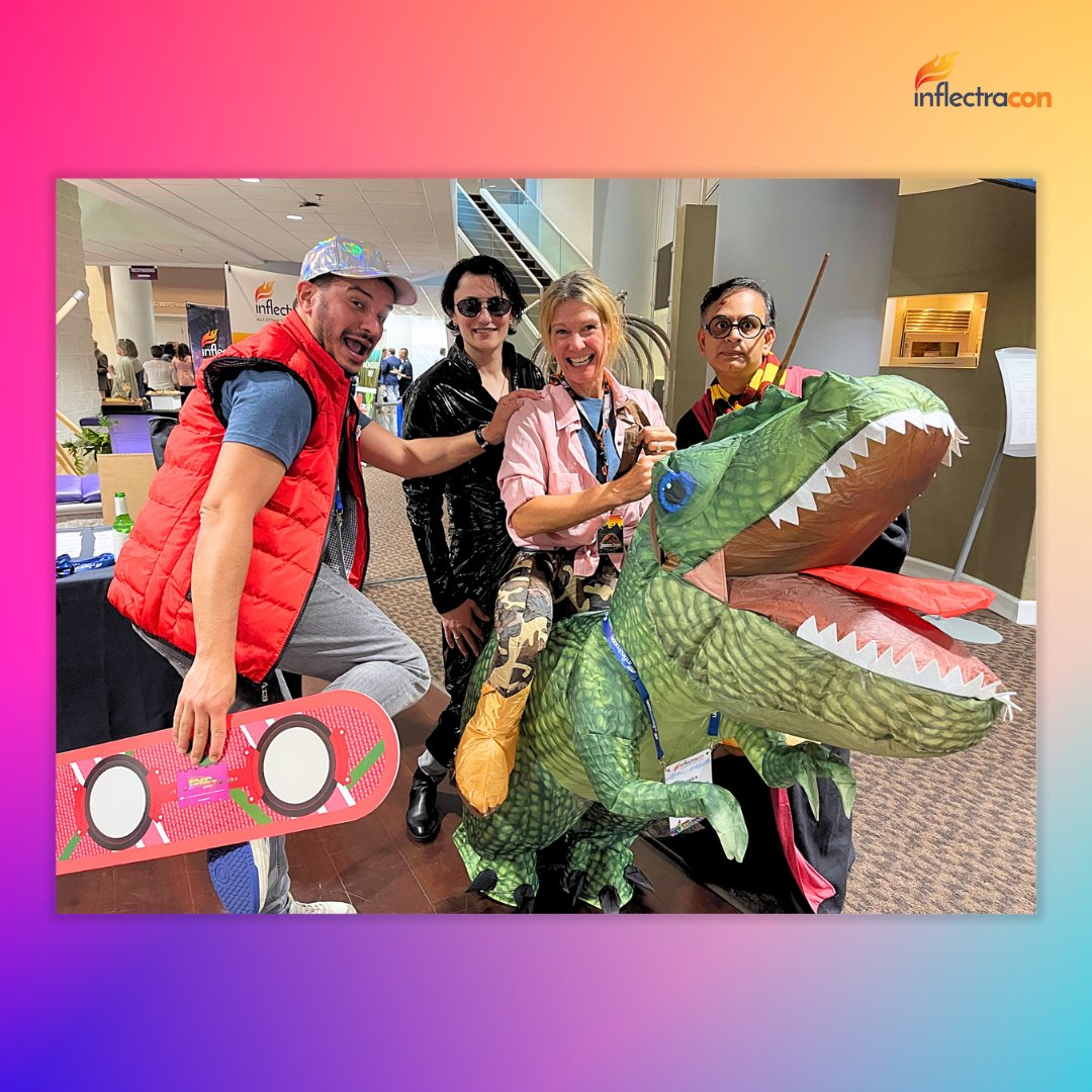SoftwareTestPro's tweet image. #ThrowbackThursday to the epic dance moves & contagious energy at #InflectraCON's costume party 🦖 Take us back to the incredible costumes & non-stop laughter❗
What will you dress as next year❓#Follow @SoftwareTestPro for updates on future events
#Tech #Agile #Software #DC