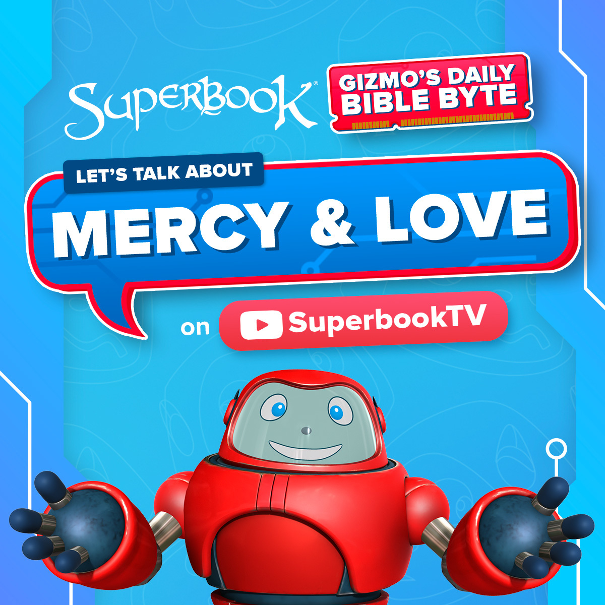 SuperbookTV's tweet image. Following Jesus' example, we can strive to be merciful and loving in our daily lives! 🥰

Learn more as you watch this Gizmo's Daily Byte episode! ➡️ now.superbook.cbn.com/MkS050ONHiS 

#GoodFather
#SuperbookShows
#BibleForKids