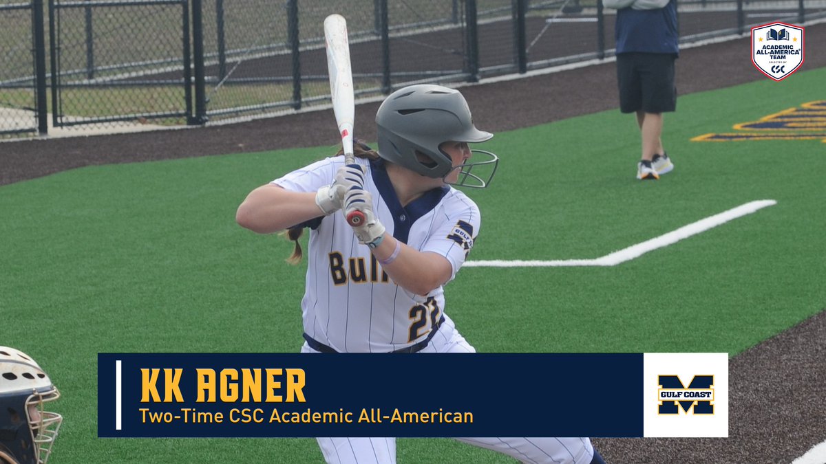 MGCCCBulldogs's tweet photo. Congratulations to @MGCCCSoftball's KK Agner, who is on the College Sports Communicators @AcadAllAmerica Team for the second straight year! It's the most prestigious academic honor in college sports. https://t.co/WUF3xW4gqQ