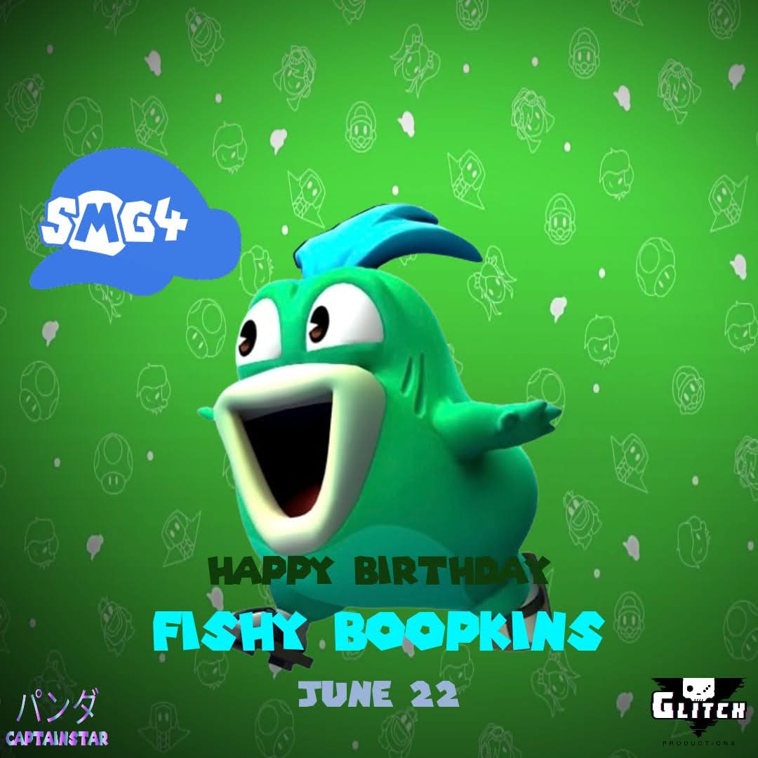 🎂 Happy Birthday Fishy Boopkins 💚.

#smg4 #smg4fanart #smg4boopkins #glitch #glitchproductions #birthdayart #smg4art