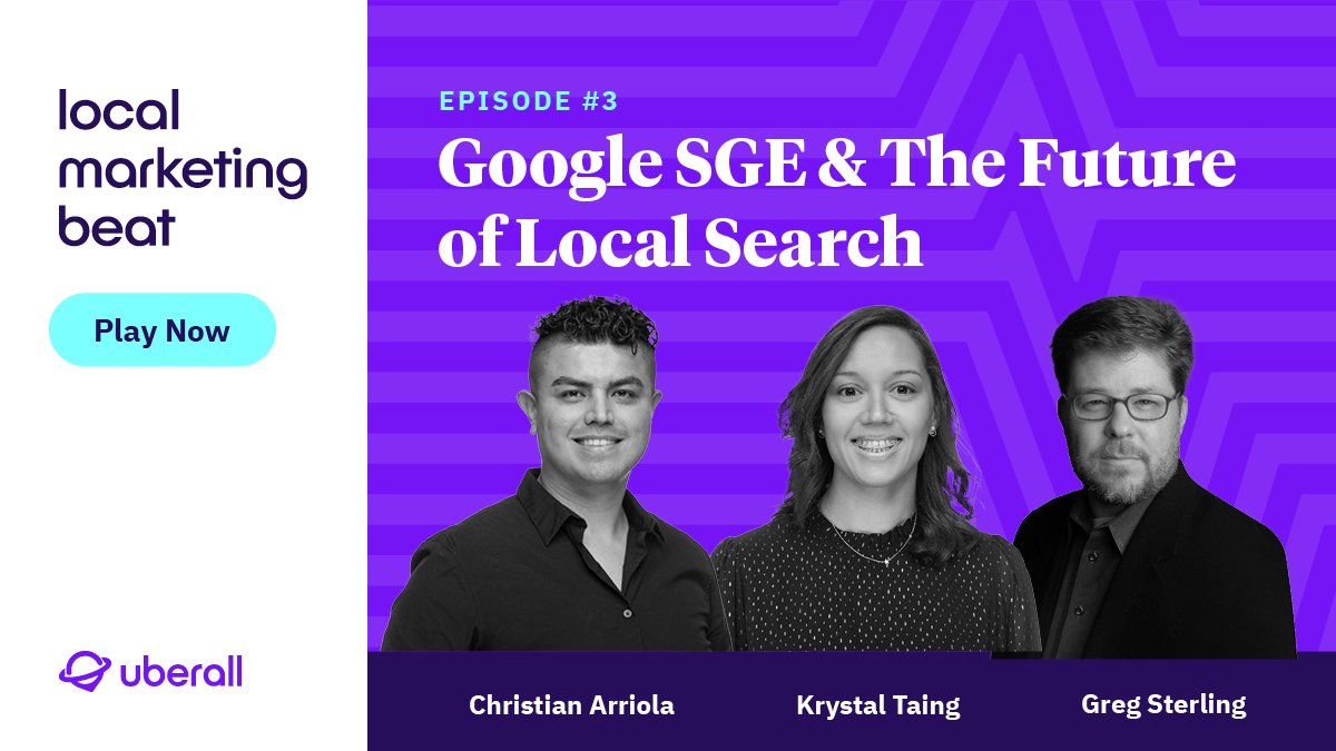 It’s time for Episode #3 of the Local Marketing Beat! ▶️ This month, we’re talking about #GoogleSGE and its impact on local SEO. What does the future hold for local search? ➡️ ow.ly/Ixep50OUjNI #locationmarketing #google #marketingpodcast #sge #localsearch #localseo