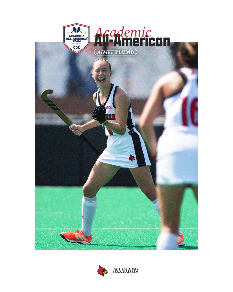 LouisvilleFH's tweet photo. Congratulations to @aimee_plumb on being named a @CollSportsComm Academic All-American!!!

More Info: https://t.co/EVg8yoT370

#GoCards https://t.co/B1o2OrGB3T