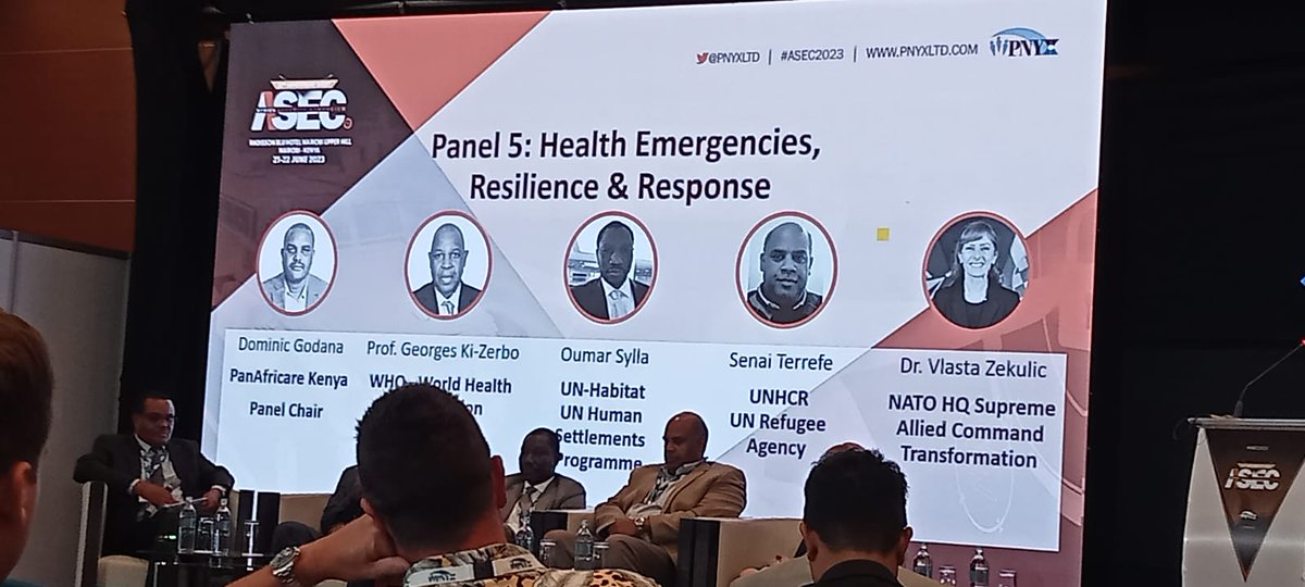 PanAfricare_ke's tweet image. PanAfricare Kenya Country Director @ddgodana today chaired #ASEC2023 Panel 5 discussion On Health Emergencies &amp;amp; Response hosted by @PnyxLtd.
Healthcare remains at the core of PanAfricare&apos;s interventions in Kenya.

@WHOAhis 
@UNHABITAT_ROAF 
 @RefugeesAfrica   
@NATO_ACT
