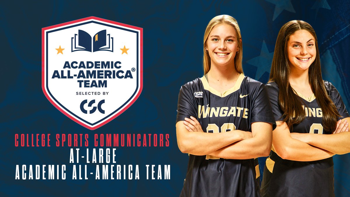 More history for @Wingate_WLax !! Leah Knowles & Kaleigh Wilgeroth are the first players in program history to earn CSC Academic All-America honors!! The duo helped lead #WINgate to a 17-2 season & a pair of SAC titles! Story | bit.ly/42UWQ49 #OneDog