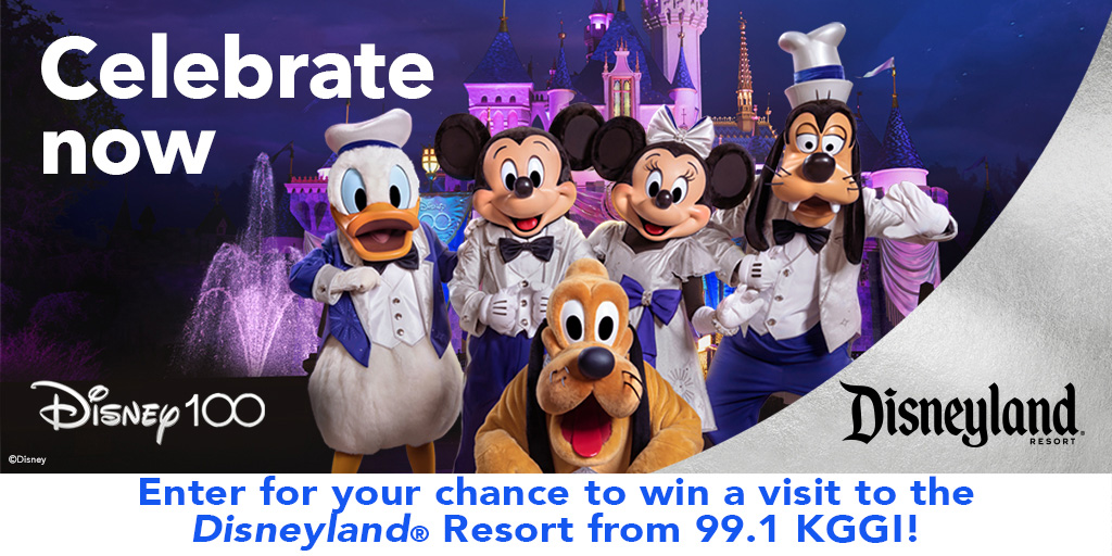 Want tix to Disneyland? Open up 99.1 KGGI on the @iheartradio app, tap on the red Talkback mic, tell us why you should win the tix, include your name/phone. Then listen to 99.1 M-F during the 7a, 12p & 5p hour to see if you hear your name called! Details https://t.co/FRmAvHwuLc https://t.co/KiYmc5Tg7p