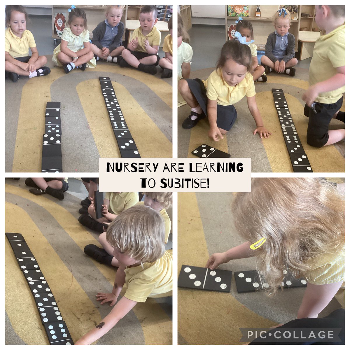 NurseryMlps's tweet photo. D O M I N O E S
Using the dominoes to subitise was great fun this morning! #mathsineyfs #howmany #wedontneedtocountwejustknow https://t.co/C3BBa7Fy8S