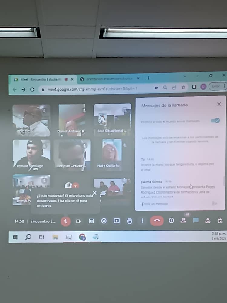 🧑‍💻 Participamos via Videoconferencia en reunión preparatoria y coordinación de los próximos encuentros estudiantiles de Robotica, con los diferentes estados del País.

👫Junto a nuestra Viceministra <a href="/_NancyOrtuno_/">Nancy Ortuño Rojas</a> y Presidente de Infocentro <a href="/LuisinfoVe/">Luis la Rosa📱💻🇻🇪</a> 

#CienciaParaLaVida