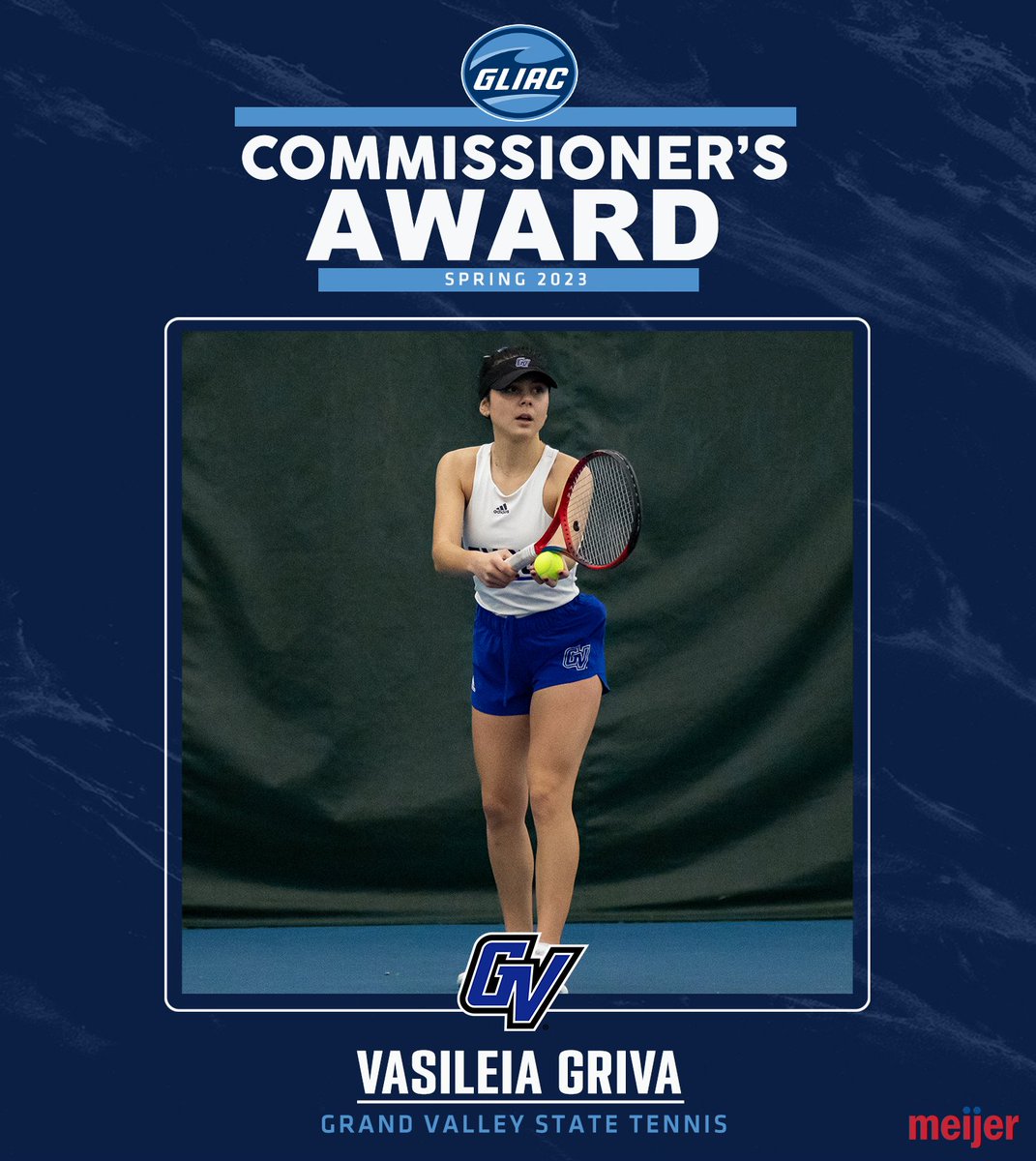 Vasileia Griva // Grand Valley State // Tennis

🔗 gliac.org/x/lwiky

#WhereChampionsCompete