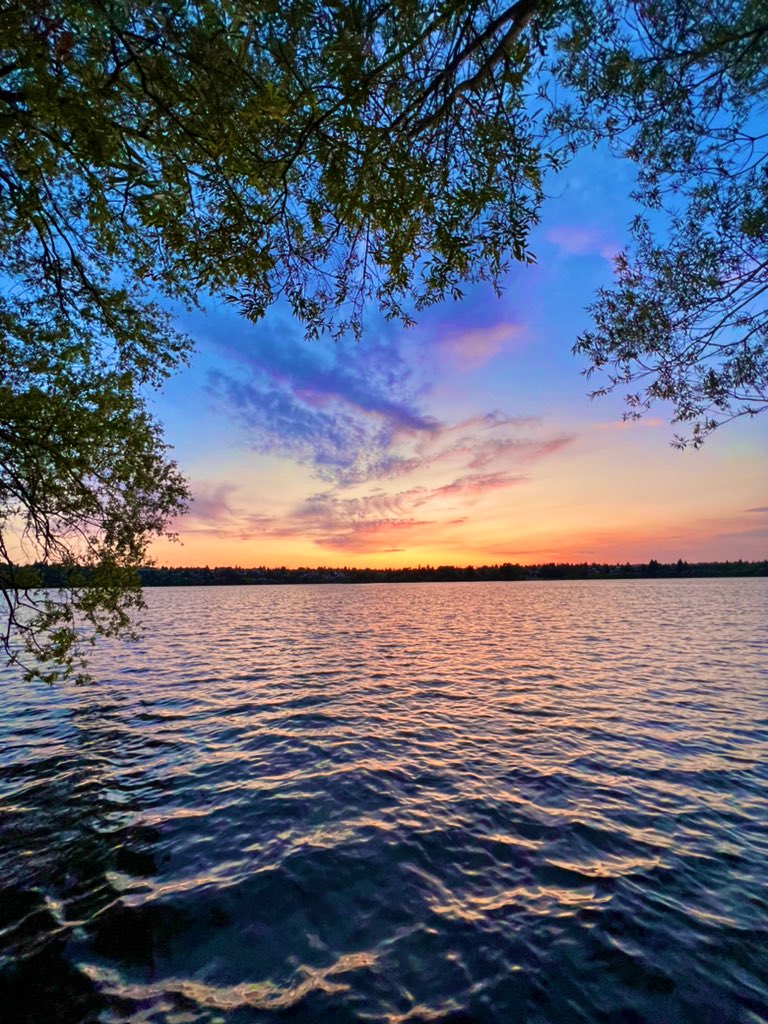 Summer solstice sunset in Seattle