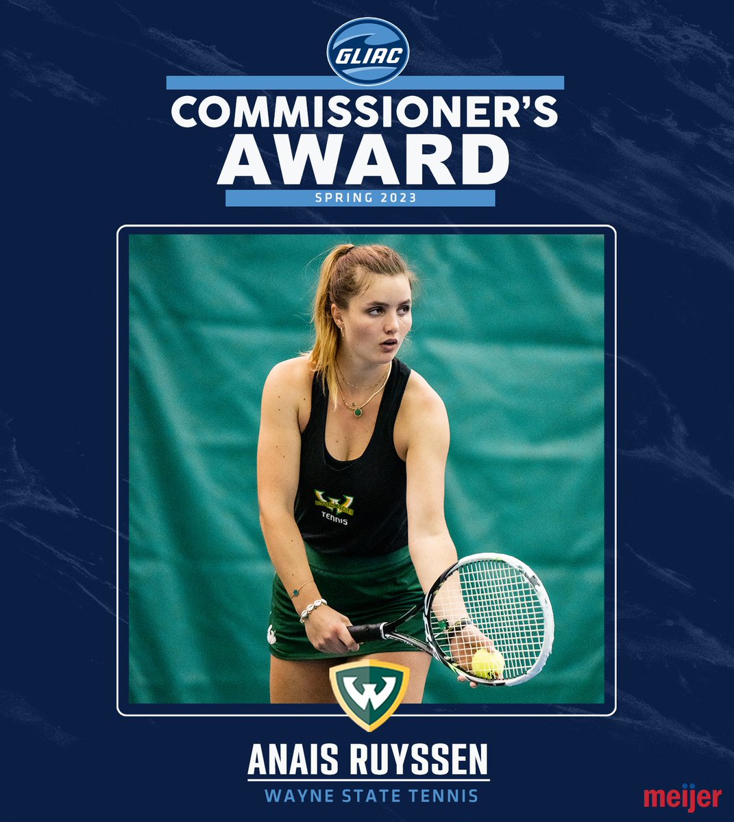 𝟮𝟬𝟮𝟯 𝗚𝗟𝗜𝗔𝗖 𝗦𝗽𝗿𝗶𝗻𝗴 𝗖𝗼𝗺𝗺𝗶𝘀𝘀𝗶𝗼𝗻𝗲𝗿'𝘀 𝗔𝘄𝗮𝗿𝗱

Anais Ruyssen // Wayne State // Tennis

🔗 gliac.org/x/lwiky

#WhereChampionsCompete