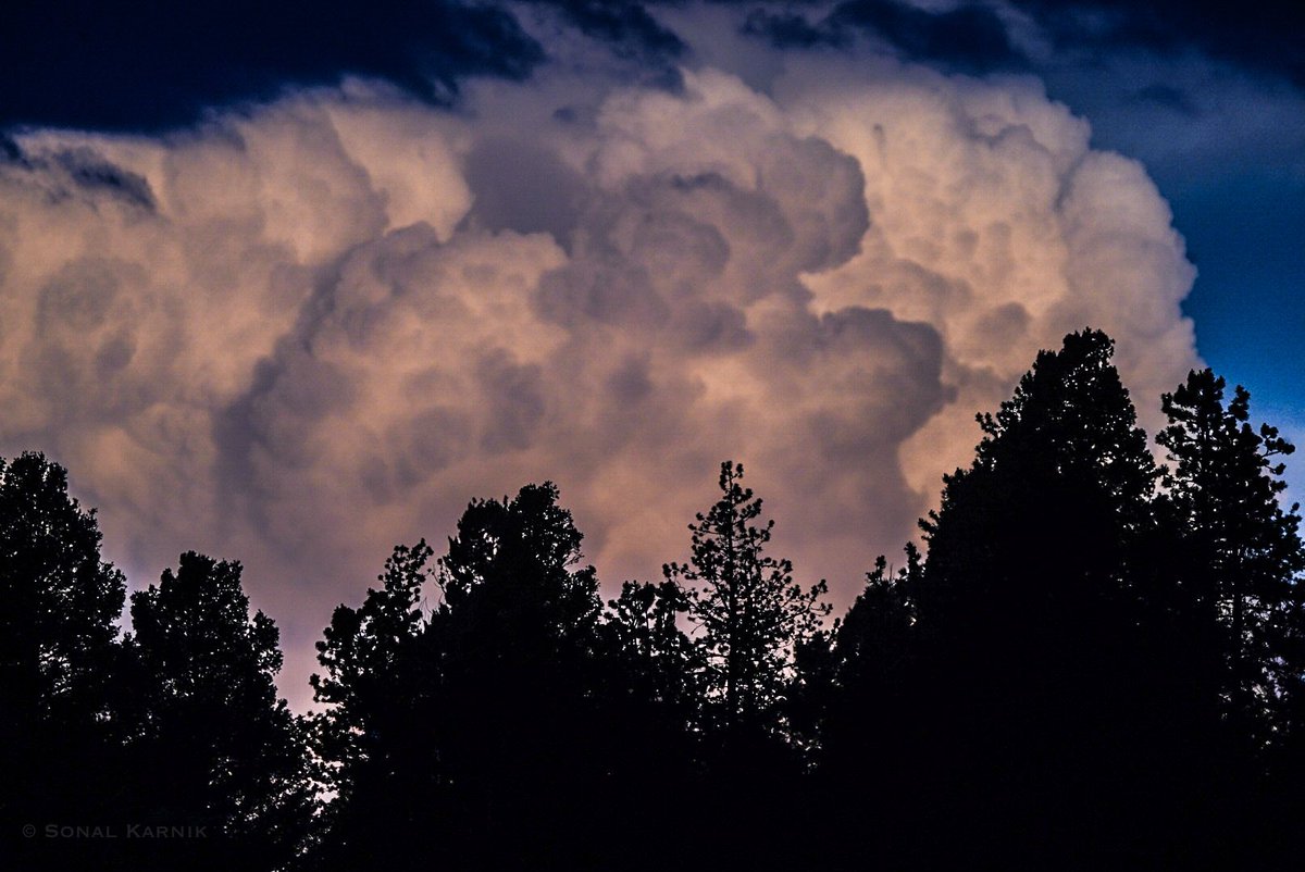 Facing east last evening before the storm #cowx #conifercolorado #stormclouds #Colorado