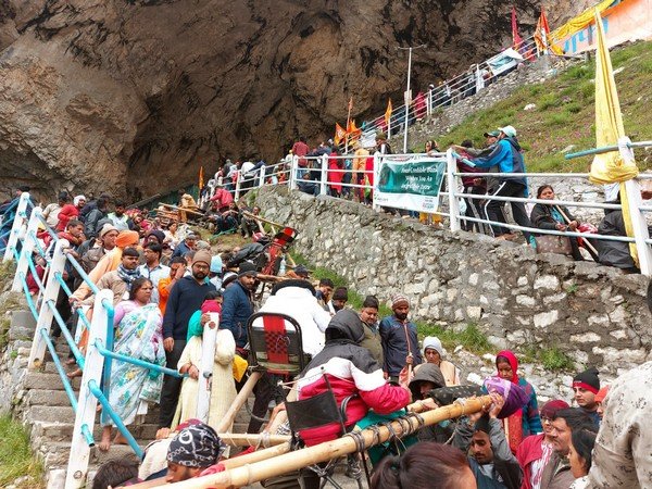 The journey to the sacred Amarnath Cave during #AmarnathYatra2023 is a profound experience, as pilgrims connect with their inner selves and immerse in the divine presence of Lord Shiva.