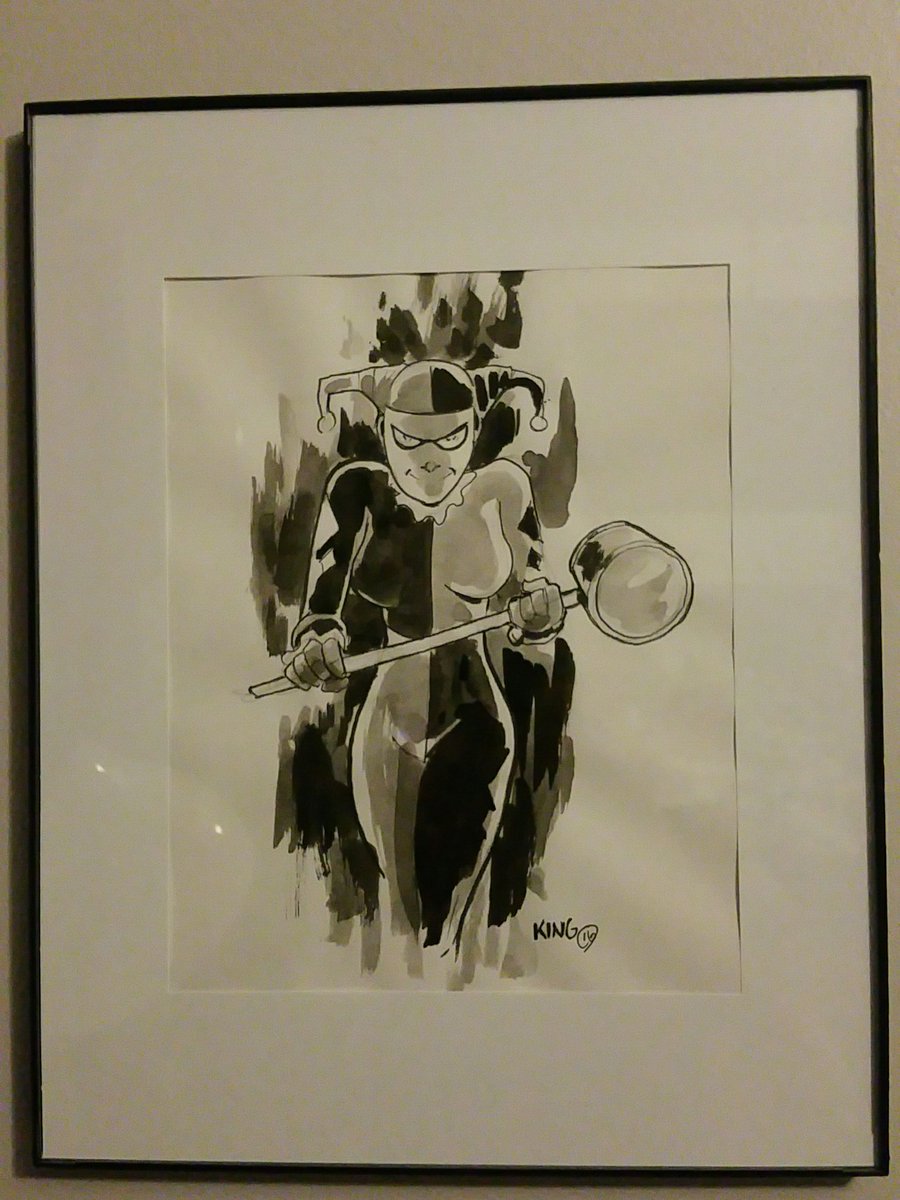 TeamHowe05's tweet image. Harley Quinn commission from Wizard World Philly in 2016. Wish I remembered the artist&apos;s first name, their last name is King