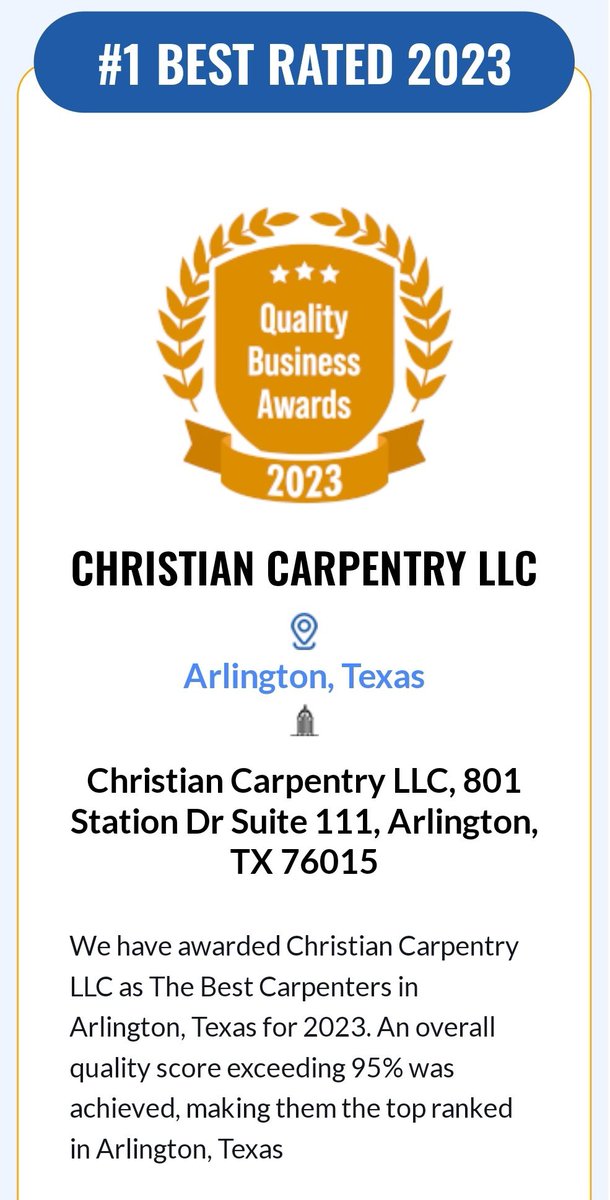 ChrisGottiCC's tweet photo. What an honor for us to achieve this award!! #texascontractor https://t.co/V6UAEJqhjb