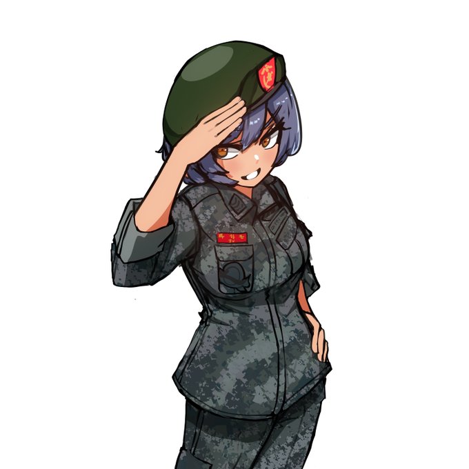 「military jacket smile」 illustration images(Latest)