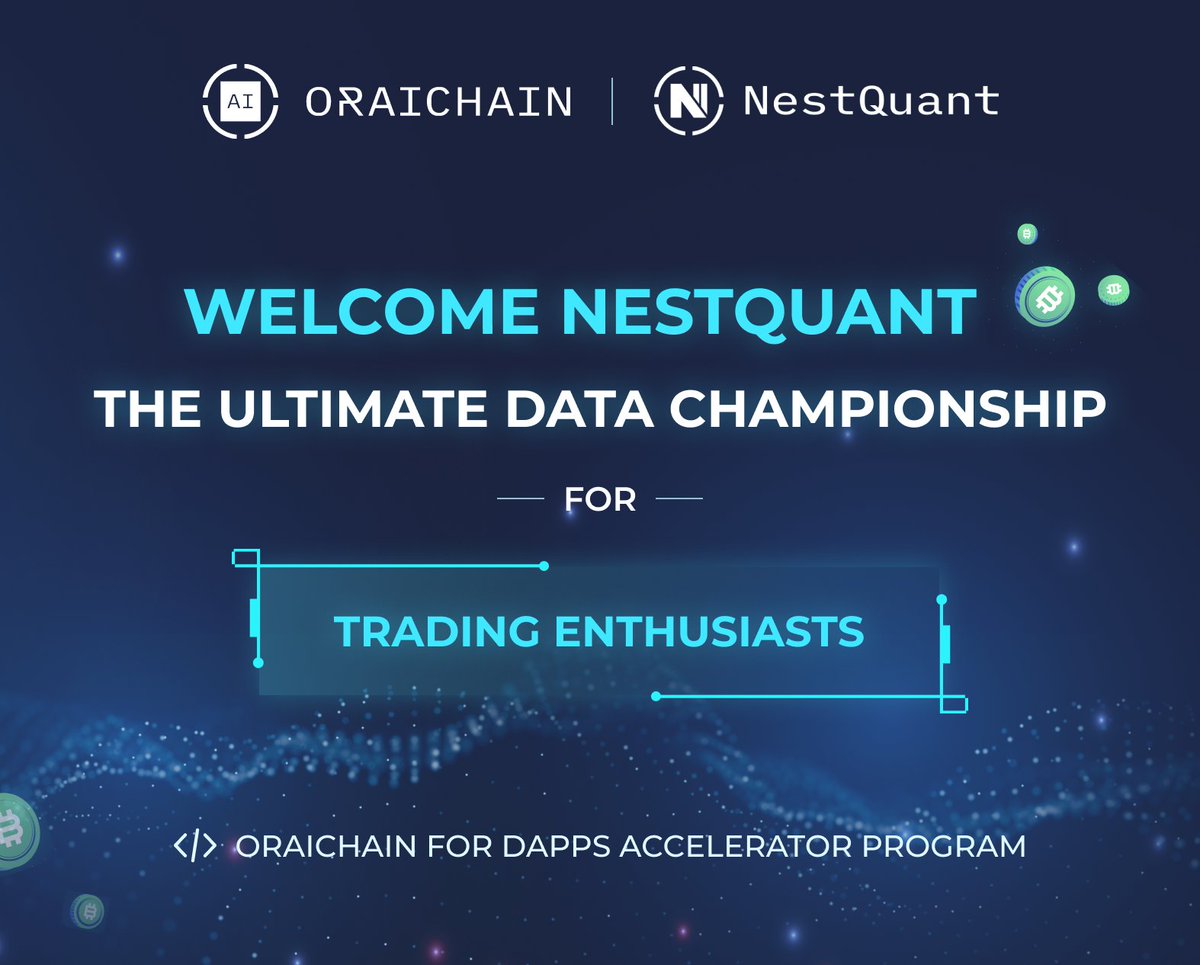 🔥 We are excited to welcome the newest member of the @Oraichain ecosystem!

NestQuant @NestQuantANN is a quant trading competition platform, allowing data scientists to access high-quality data repositories and build predictive models for the cryptocurrency market.

👉 Join…