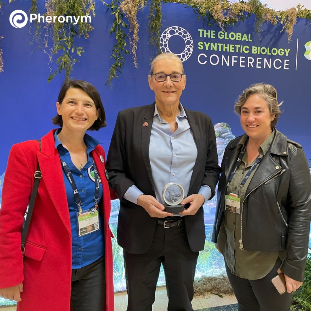 pheronym's tweet image. The Synbio community’s brilliant minds inspired us all in our world&apos;s biological-based future at #Synbiobeta2023. Dr. Fatma Kaplan had the opportunity to meet some of inspiring pioneers like Dr. Martine Rothblatt and Dr. Craig Venter.

#Synbiobeta #pheromones #nematodes #agtech