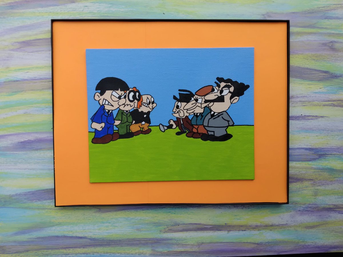 The Three Stooges Vs The Marx Brothers
.
#linkinmybio #artlovers #artnerd #acrylicart #art #artwork #painting #ebayartist #artistontwitter #thethreestooges #thethreestoogesart #larrymoecurly #themarxbrothers #marxbrothers