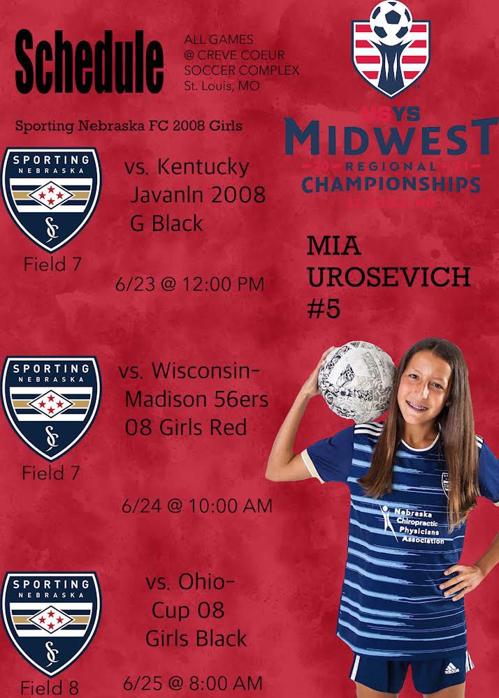 Excited for @USYouthSoccer Midwest Regionals!!
#RoadtoFL
@SportingNE_FC @Sofc08 @neilhope1982 @Alexmasonofc @LBax01