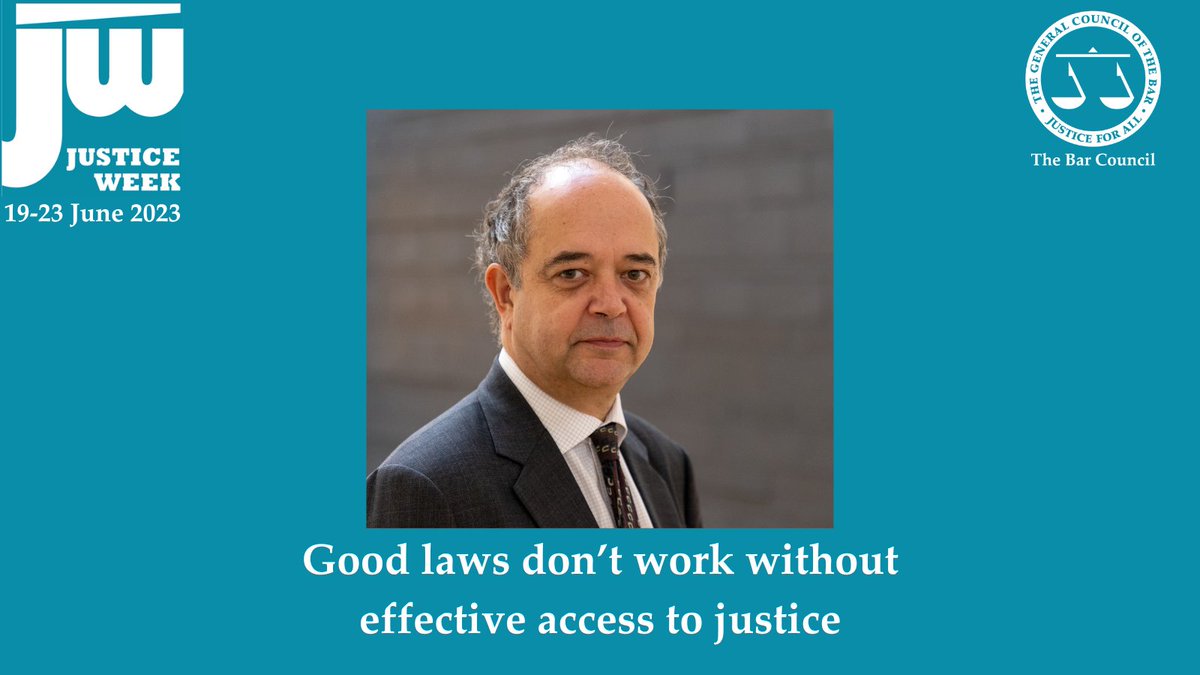 'Having good laws, and good lawyers, and good judges is great. But none of this works in practice unless there is effective access to justice.' - Nick Vineall KC in a speech this week to MPs and Peers to mark #JusticeWeek2023. Read Nick's speech: barcouncil.org.uk/resource/jw23-…