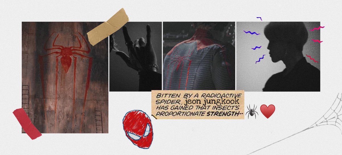 ♥️🕷️spideykoo; #jikookau, где

— и почему именно ты каждый раз встреваешь в передряги? - человек-паук спешно натянул маску на лицо, дожевывая свой сэндвич, когда паучье чутье буквально закричало внутри него об опасности, которая вновь грозила не ему.

а пак чимину.