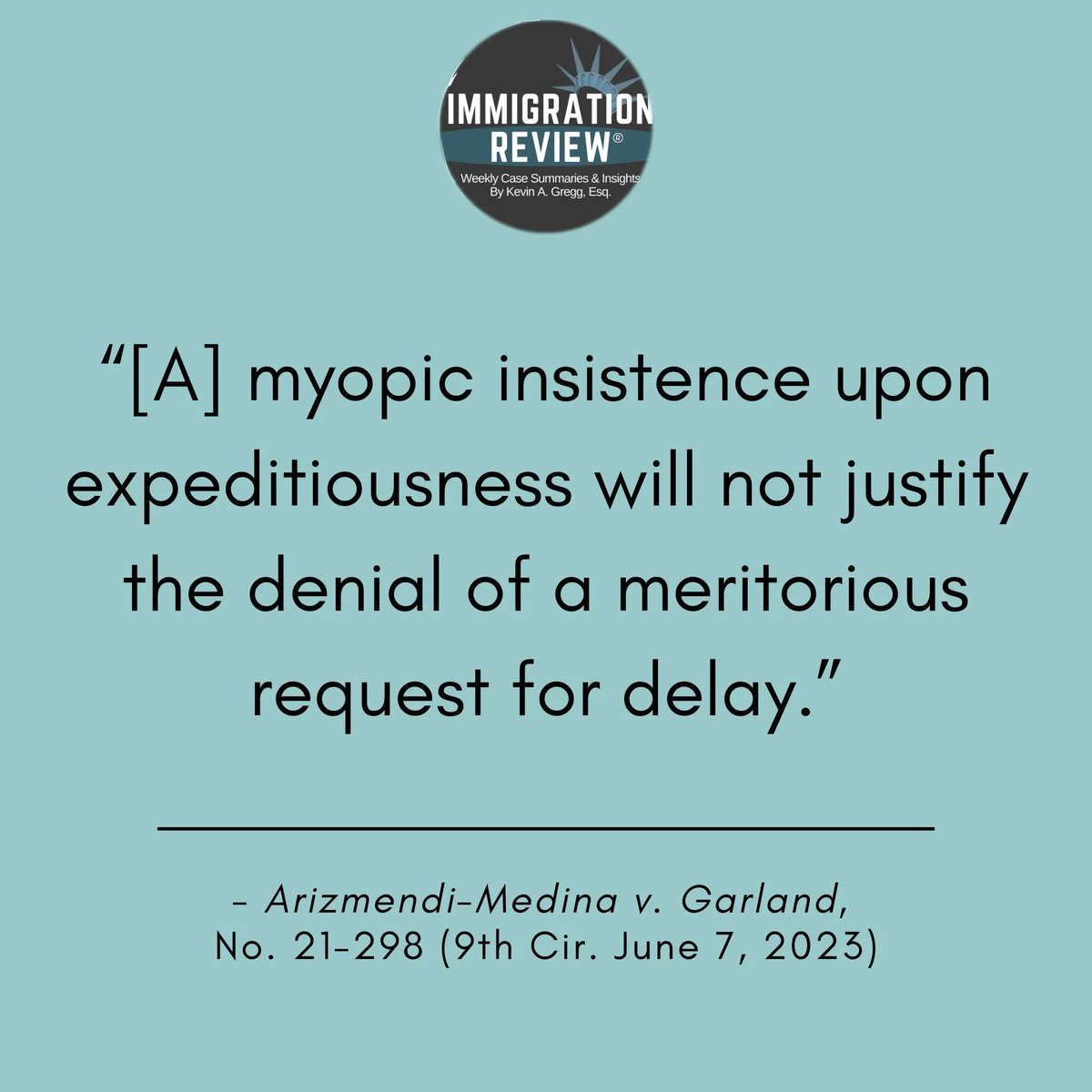 immreview's tweet image. 💡Case completion goals cannot trump due process—as referenced in Ep. 163 at buff.ly/3pi50FT or your podcast app! #icymi #immigrationbacklog #immigrationattorney