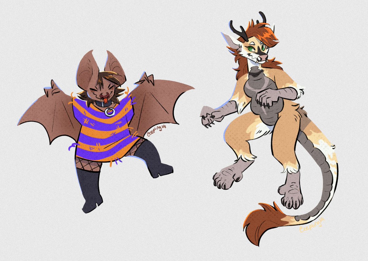 eepling14inact's tweet photo. some of my pals fursonas 
@MikaNinja1 
@ sry vinny i dont rmember ur tag

#furry #furryart https://t.co/GHF9bSgEAY