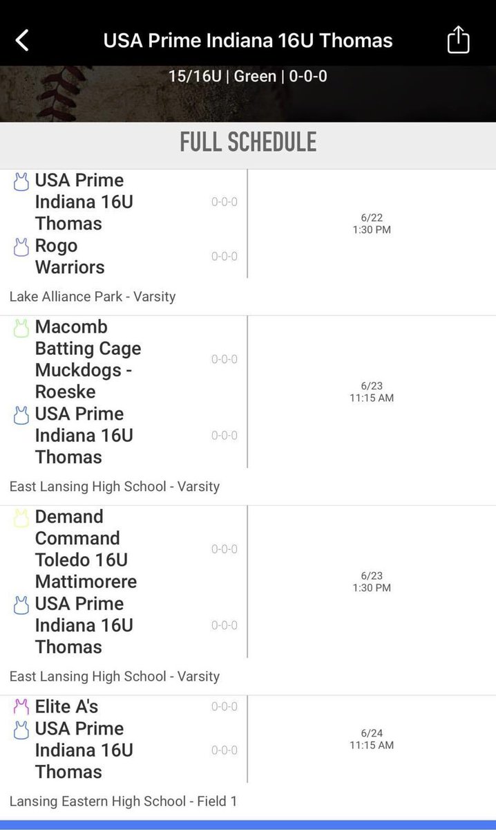 USA Prime Indiana 16U Thomas in action this week at East Lansing MIchigan, follow us on game changer.