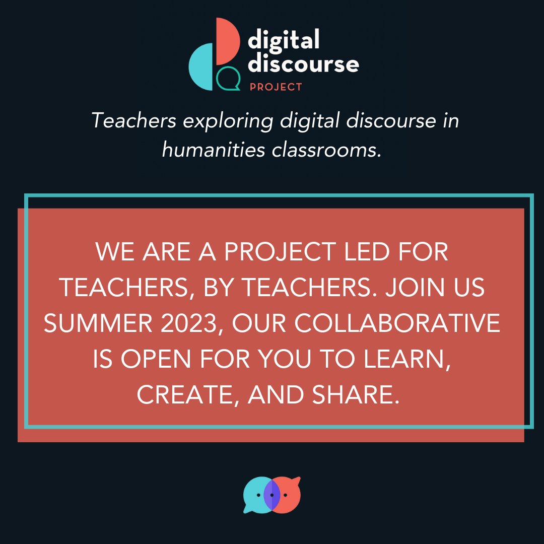 Join the conversation at digdiscoursecollab.nwp.org and dive into a summer of creativity and exploration. Our first "make cycle," focused on Social Exchange, starts Monday, June 26th!