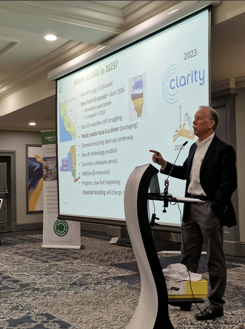 CARE ED Bob Peoples gave a well received keynote address to @CarpetRecycleUK's annual conference this week
#carpet #recycling