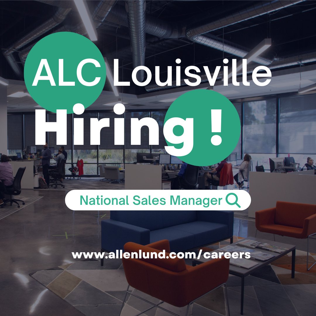 ALC Louisville is hiring!

To learn more/apply click here:
bit.ly/3CEnS5b

#AllenLund #Hiring #3PL #sales #familyowned #transportationindustry #logistics #ALCLouisville #freight