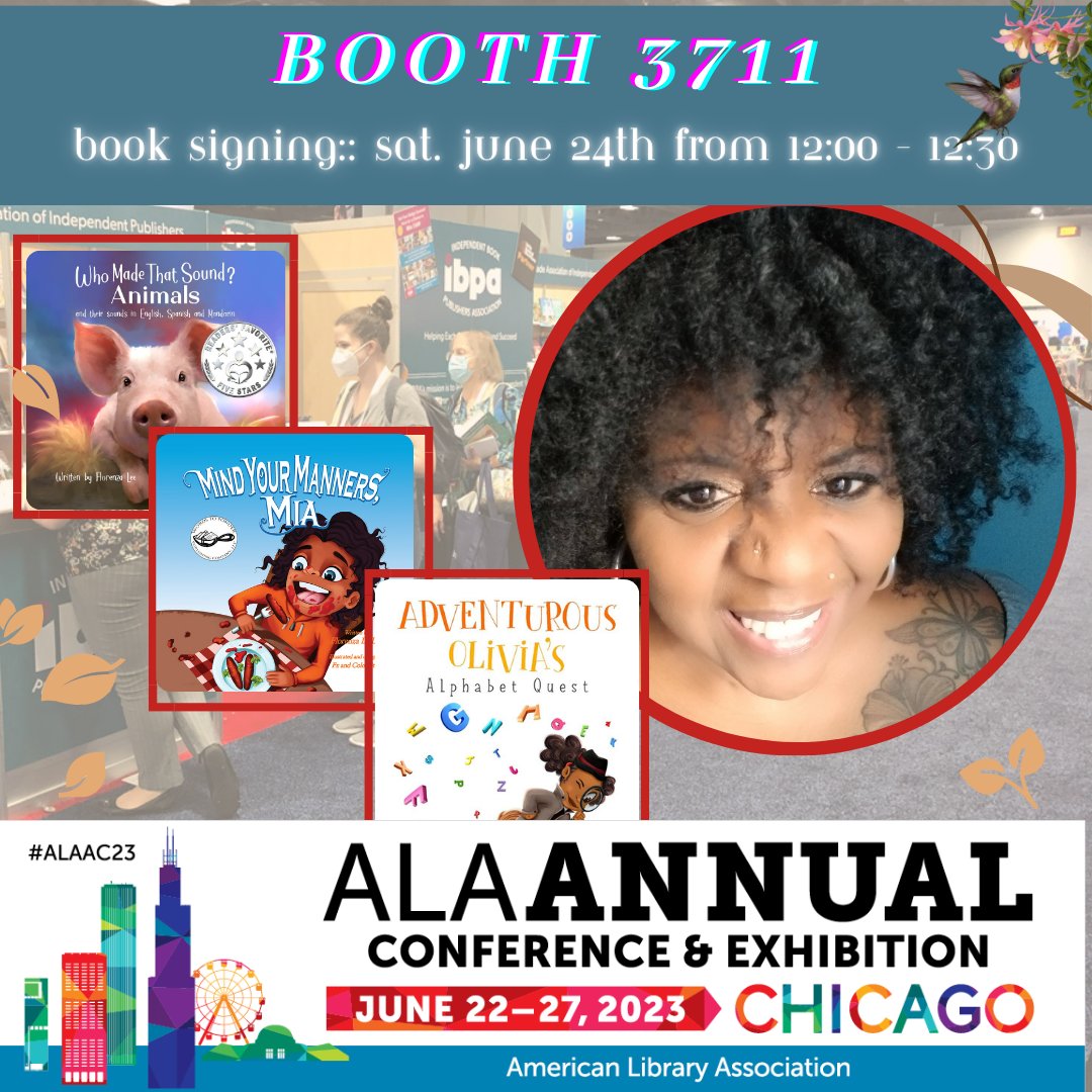 Florenza_Lee's tweet image. If you're in the Chicago area, swing by to say hello and to hear about the amazing indie books represented by #IBPA We're in booth 3711! 

#ALAAC2023
#Ibpa
#ALA2023
#INDIEAUTHORS
#indiepublishing 
#librarians
#library 
#FlorenzaDeniseLee
