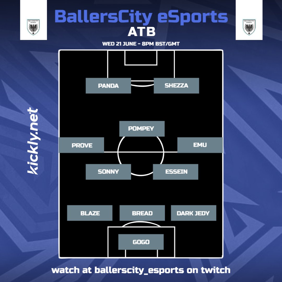 BallersCity_'s tweet photo. Get ready for top quality football! Join BallersCity Esport in ATB on 22/06/23 for an epic showdown. Stream with ballerscity_esports on twitch from 8PM UK. Show your support, follow us on social media, and use #BallersCityEsport to join the excitement! #GoBallersCity #GameOn https://t.co/61s9qJCIw8
