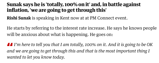 '... It is going to be OK, and we are going to get through this...' 

we...WE?

If there's one thing I am 100% certain of it's that he'll get through this just fine.

The rest of us? Under his lack leadership and bad management? 

We don't stand a fking chance.#Sunackered