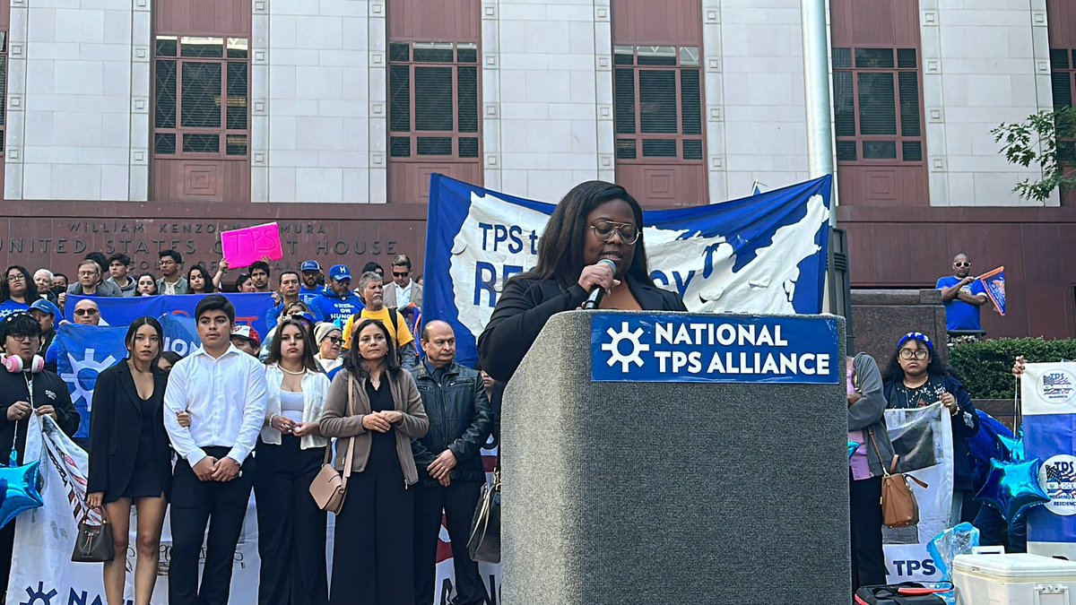 @_cristaramos @UWUnited_ @PabloAl43251029 @NDLON @TPS_Alliance Diana Konate of @AfricansUS — “The Biden administration has a responsibility to not just rescind the terminations but also redesignate TPS for El Salvador, Nicaragua, Nepal, and Honduras. Temporary protections are not enough, but TPS is still an urgent need.”