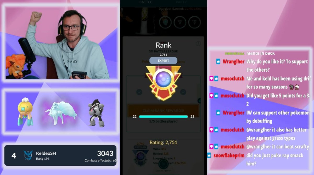 First Expert on Twitch? 👀

Me and @P4T0M4N will push to Legend this Saturday on a duostream so be sure to follow both of us on Twitch for the event!

#PokemonGO #GoBattleLeague #GoBattle