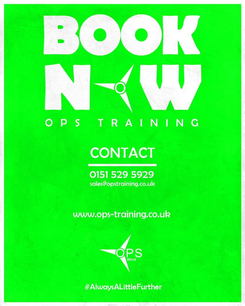 LlandudnoFC's tweet photo. Book Your Training Now! π
Find your future career in the wind industry, call 0151 529 5929 or email sales@opstraining to enquire π€
#OPSWind #KeepTheFaith https://t.co/g5iPgWod0n