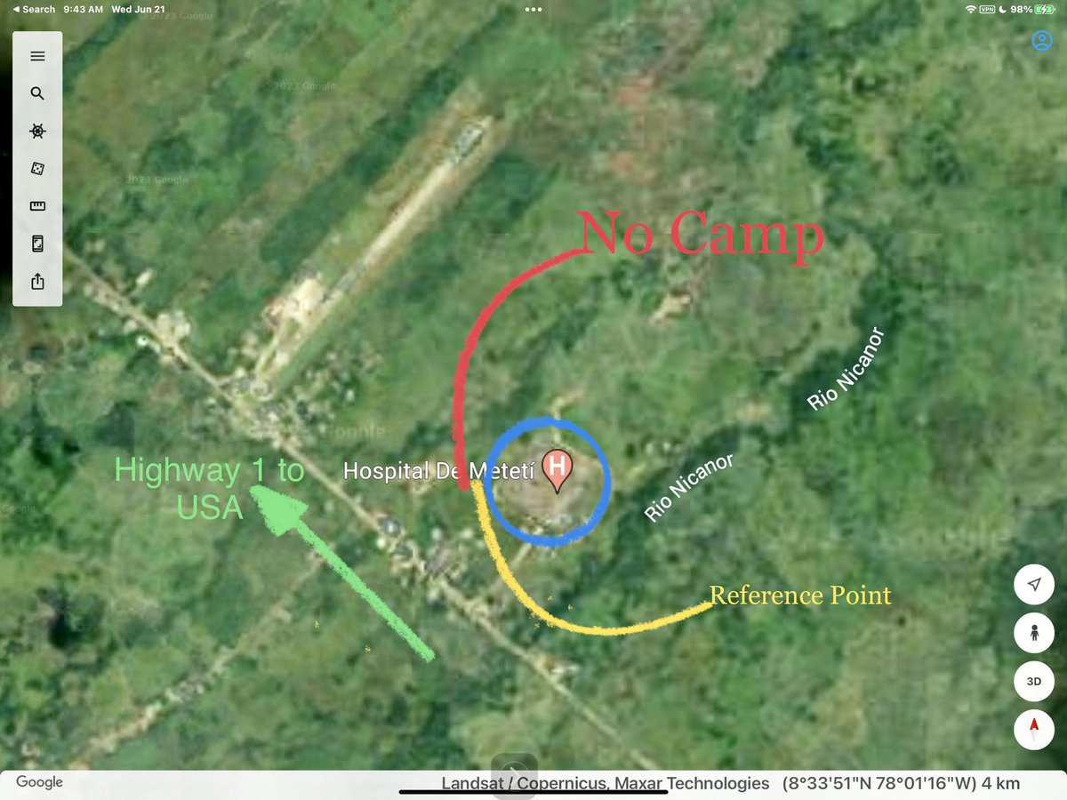 Google Earth Not Showing US Sponsored invasion camps in Darien Province, Panama.  (All these images are mine other than the Google Earth image.)  The Google Earth image contains coordinates so you can check.  This camp, San Vicente, is the camp Chinese infiltrators of USA use the…