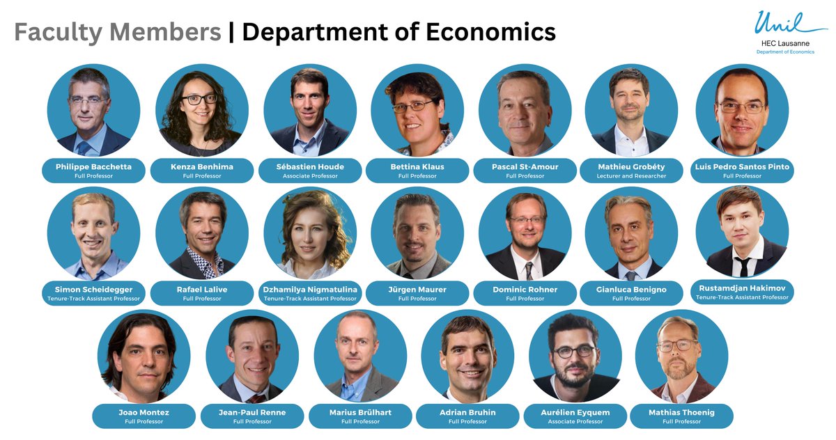 ✨ Meet the professors of the HEC Lausanne, Department of Economics!

🔍 Use the following link to discover their cutting-edge research projects and gain valuable insights into their areas of expertise: unil.ch/de/home/menuin…

#HECLausanne #EconomicsDepartment #Research