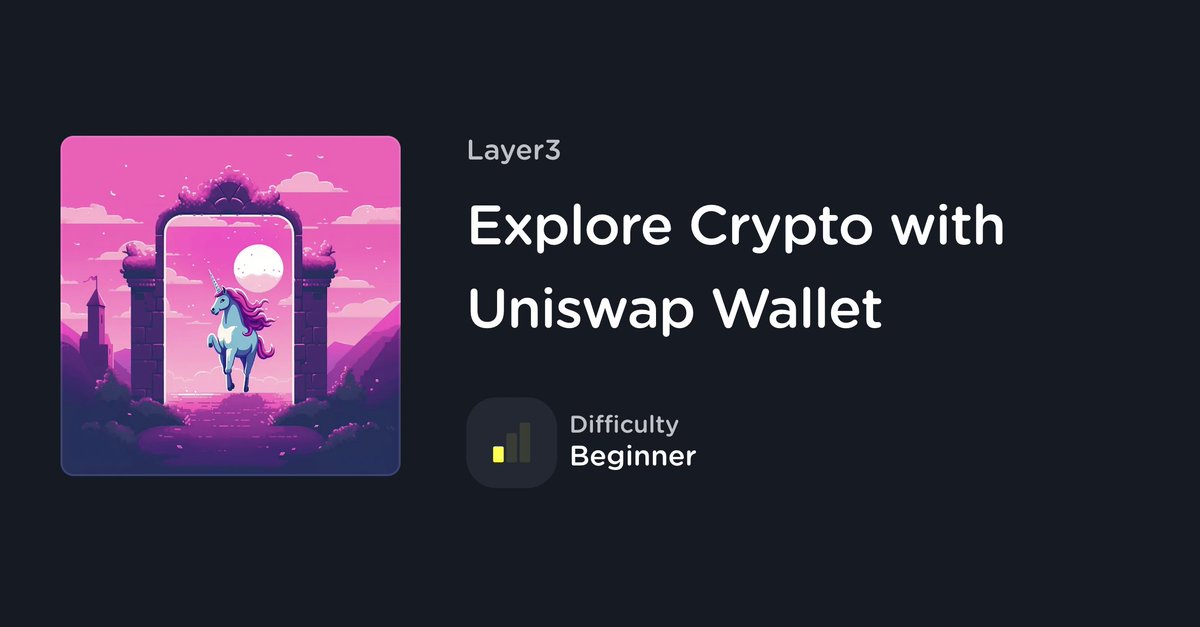 layer3xyz's tweet photo. 📱 GO MOBILE WITH UNISWAP📱

Experience the magic of the @Uniswap Wallet 🔥

Safe, simple swapping, and self-custody in our newest Quest.

https://t.co/TcgO6rYQVW https://t.co/7LJCuEta8P