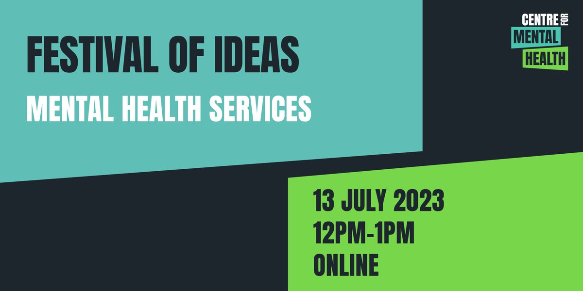 #MentalHealth services have changed immeasurably since the NHS began 75 years ago. But so much still needs to change. Where do we begin? Join our #FestivalofIdeasMH event on how services could meet everyone’s needs more effectively, humanely & equitably: centreformentalhealth.org.uk/form/festival-…