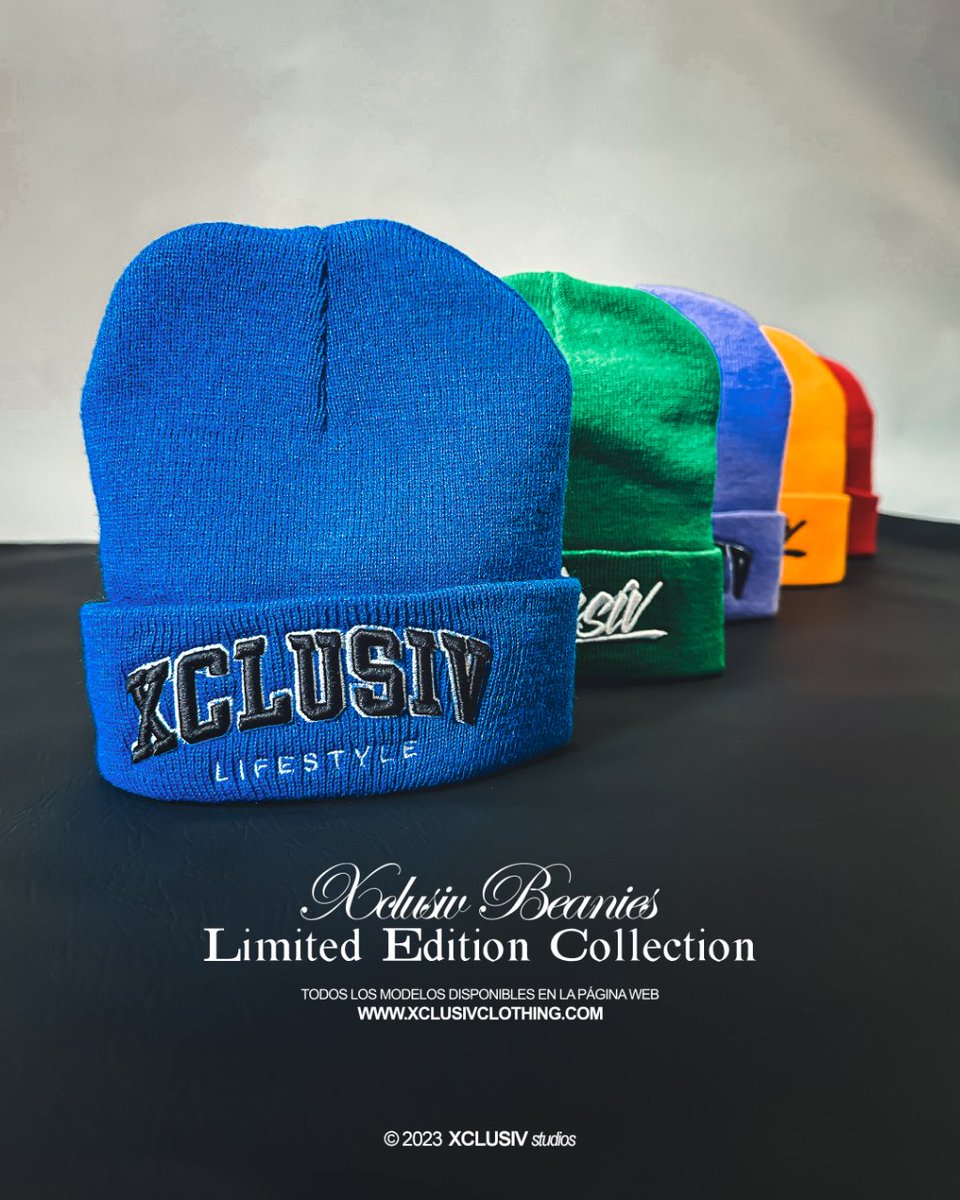 Xclusiv Beanies / Limited Edition Collection🚀
Tenemos 5 colorways disponibles para ti. Pide el tuyo por DM o por nuestra web: xclusivclothing.com
Need this today!