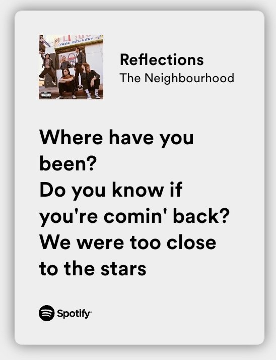 Graphichappy1's tweet image. The Neighborhood/reflections
Are you coming back? :(