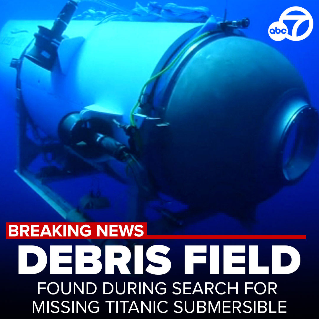 Missing Titanic sub: Debris was found in the search for the missing submersible on an expedition to view the wreckage of the Titanic, according to the U.S. Coast Guard. abc7.la/3NkpB4A